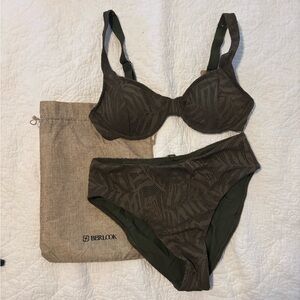 BERLOOK Olive Green Bikini Set